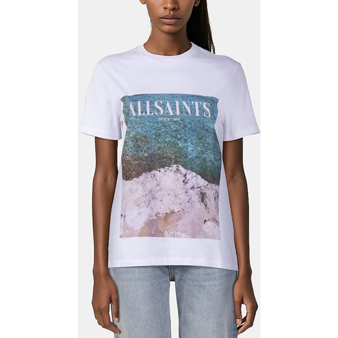 AllSaints Rioni Bf Tee Optic White Taglia: L | Maglie Sportivi Outlet | Donna | Bianco