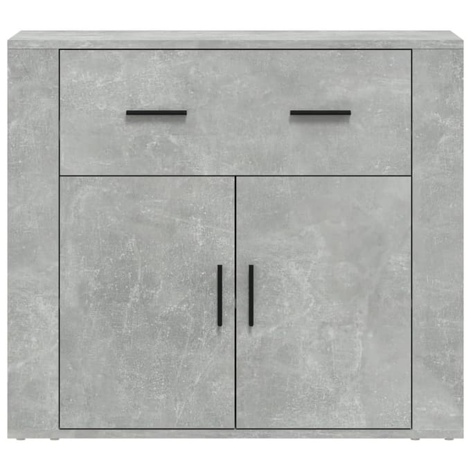 vidaXL - Dressoir - 80x33x70 - cm - bewerkt - hout - betongrijs