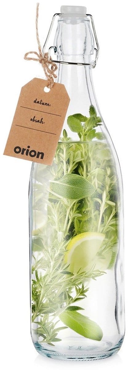 Orion - Glazen Fles - Stijl Retro - 1 L - Clip Sluiting