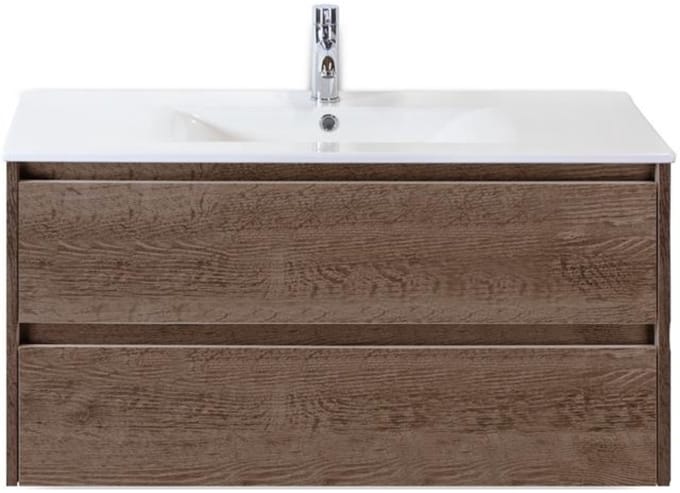 Dante Badmeubelset 100 cm - Tabacco - Keramische Wastafel Wit Enjoy
