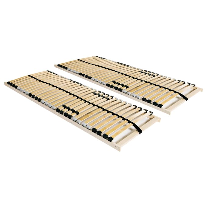 vidaXL - Lattenbodems - 2 - st - met - 28 - latten - 7 - zones - 80x200 - cm