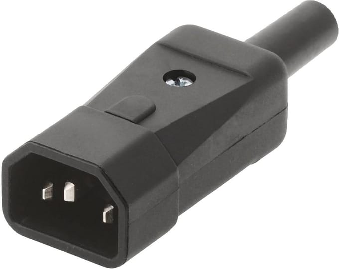 Flush-Mounted Plug Zwart voor Koud Apparaten