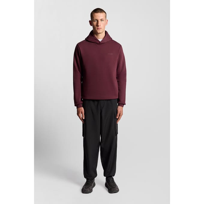 Lyle & Scott Logo Brushback Pullover Hoodie Port Größe: L | Kaputzenpullis Outlet | Herren