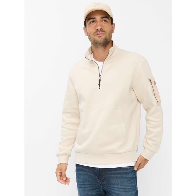 Brax Heren Troyer  Style SION oat, crèmewit, maat XL
