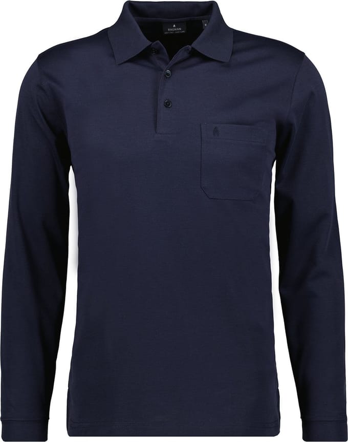 Ragman Poloshirt Soft Knit Polo Knopf Langarm