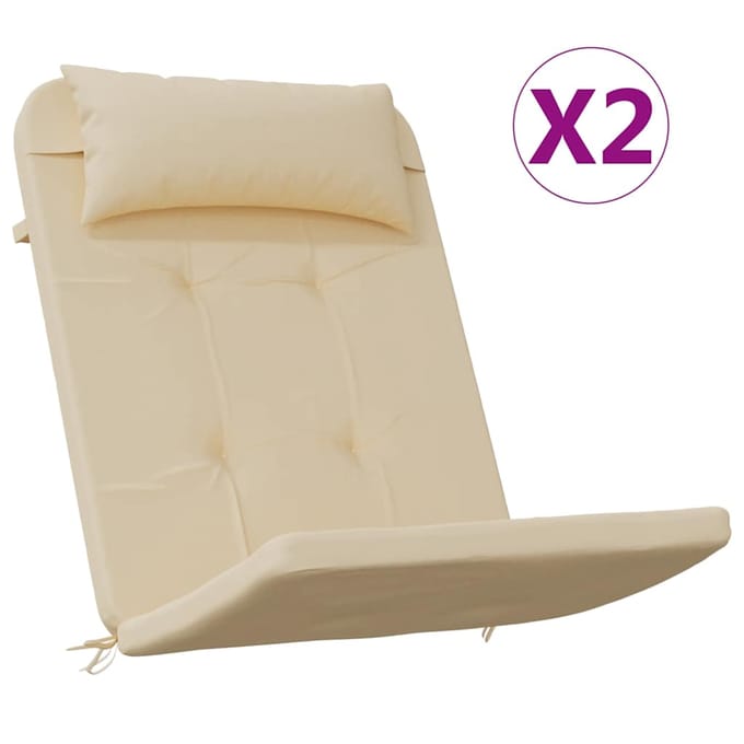 vidaXL - Stoelkussens - 2 - st - Adirondack - oxford - stof - beige