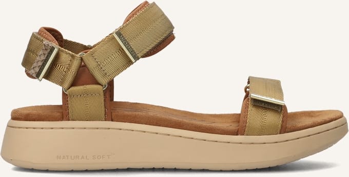 Woden Line Sandalen - Dames - Camel - Maat 39