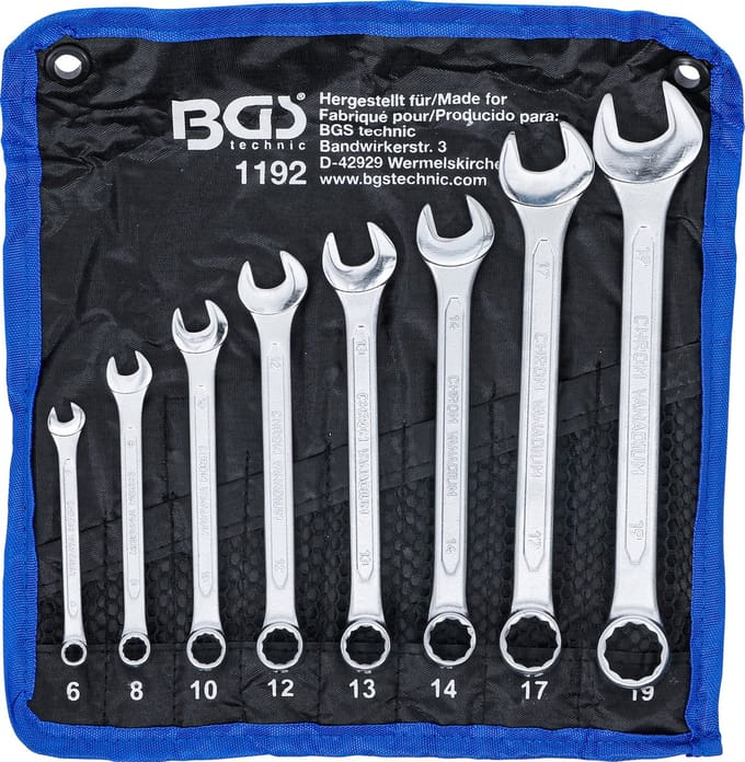 BGS - ringsteeksleutelset - 8 delig - 6 - 19 mm