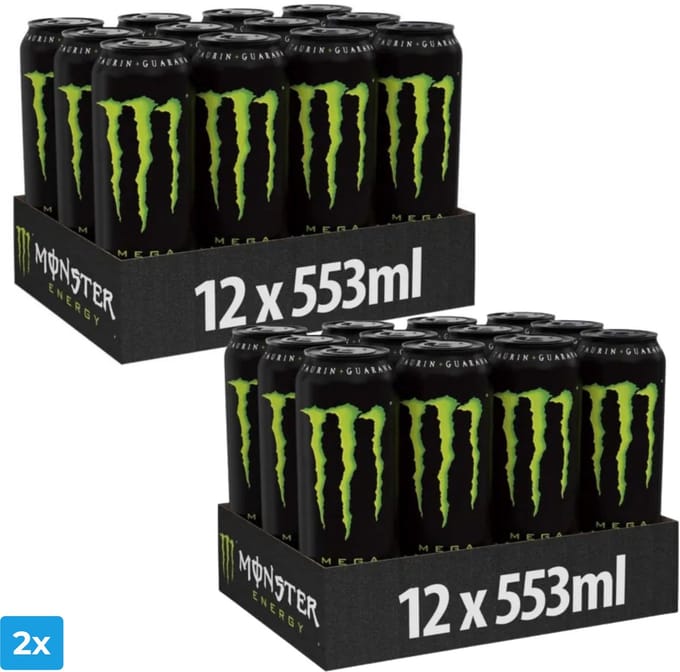 2x Monster Energy Regular (12 x 553ml)