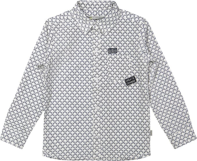 Rumbl Royal - Hemd - Print - Wit/Navy - Maat 128