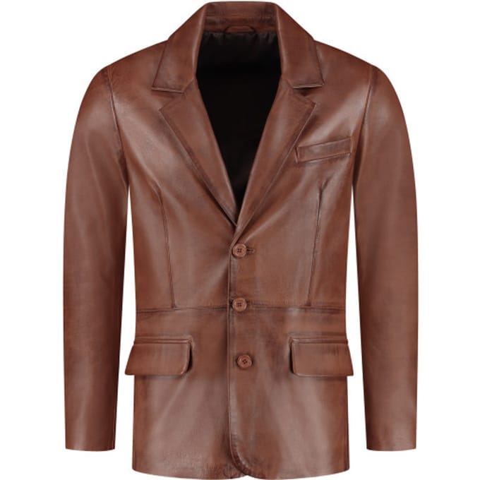 Cycas D'or Leren colbert blazer heren