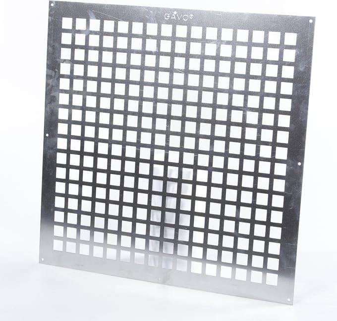 Gavo Ventilatieplaat enkel rij aluminium 50 x 50cm (Prijs per stuk)