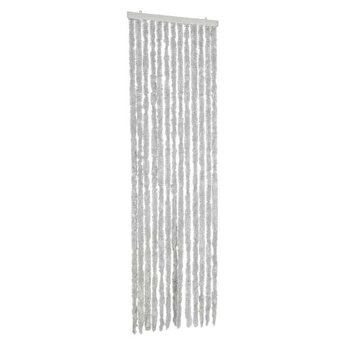 vidaXL - Vliegengordijn - 56x185 - cm - chenille - grijs
