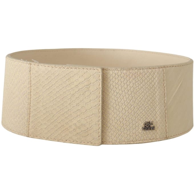 GF Ferre Witte Gewaxte Katoenen Brede Mode Riem