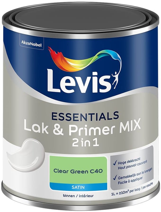 Levis - Essentials Lak & Primer Mix - Clear Green C40 - Mengverf - 1 L