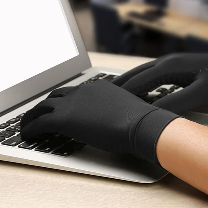 Koperen compressiehandschoenen Zwarte handschoenen Polsondersteuning Antislip Unisex handschoenen M zwart