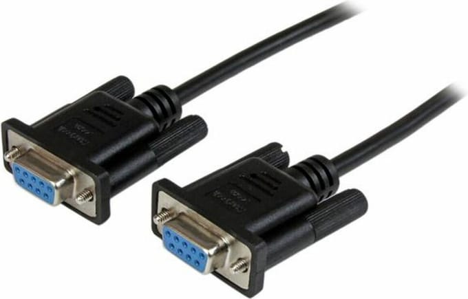StarTech 1 m zwarte DB9 RS232 seriële nullmodemkabel F/F