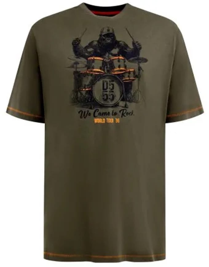 Duke 555 Stockton T-shirt Khaki Big Men Size 4XL