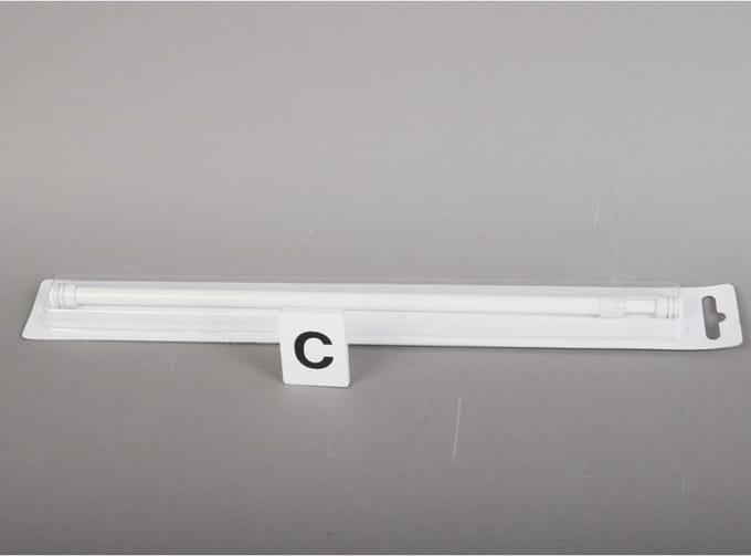Gifi Diffusion - Uitschuifbare gordijnroede - 30-50 cm - metaal - Wit
