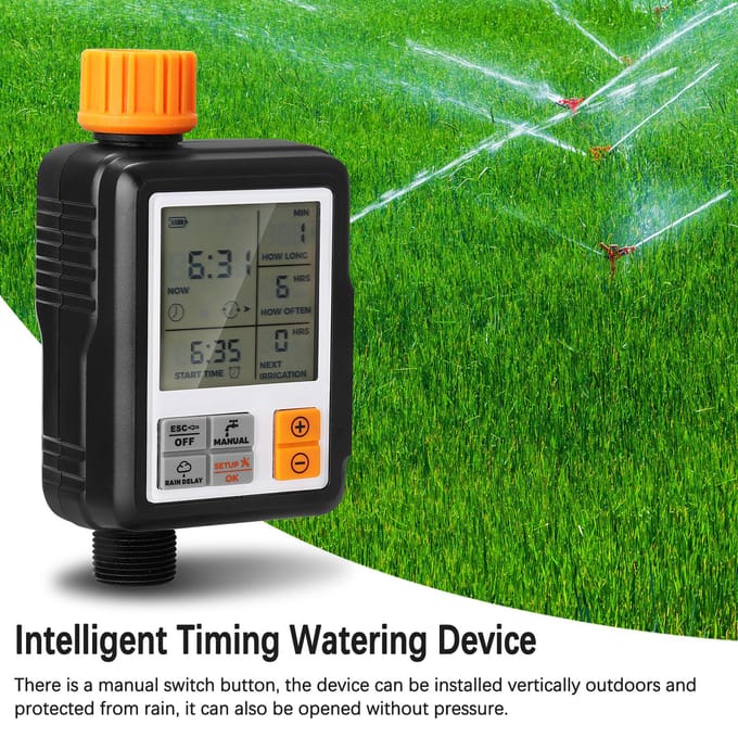 Groot scherm multifunctioneel timing bewateringsapparaat Outdoor tuinsproeiercontroller Intelligent black