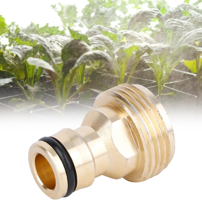 3/4 aluminium snelkoppeling slangaansluiting waterleidingadapter voor thuis tuin beige