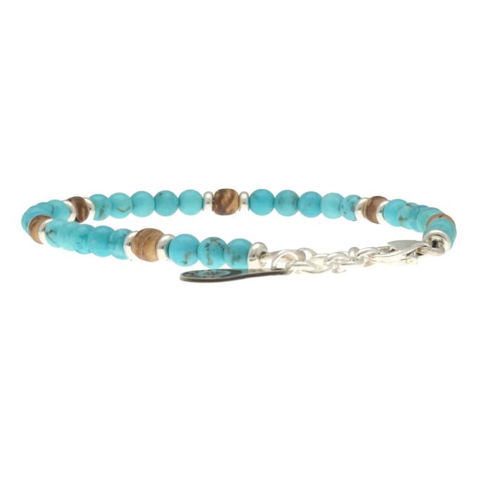 Bela Donaco - Armband Bohemian B4 – Turquoise – Sterling Zilver