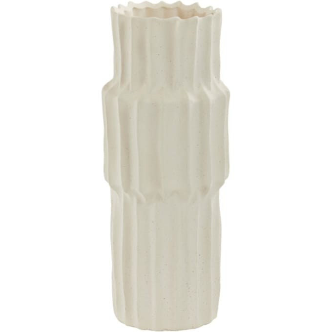 Light & Living Vaas Longa Keramiek, 36cm - Crème