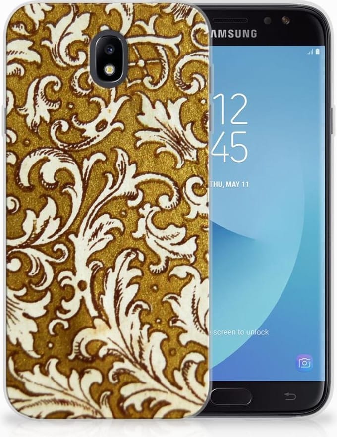 Siliconen Hoesje Samsung Galaxy J7 2017 | J7 Pro Barok Goud