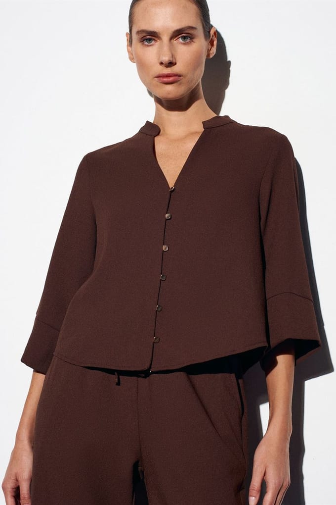 Dames Polyester Crepe Blouse
