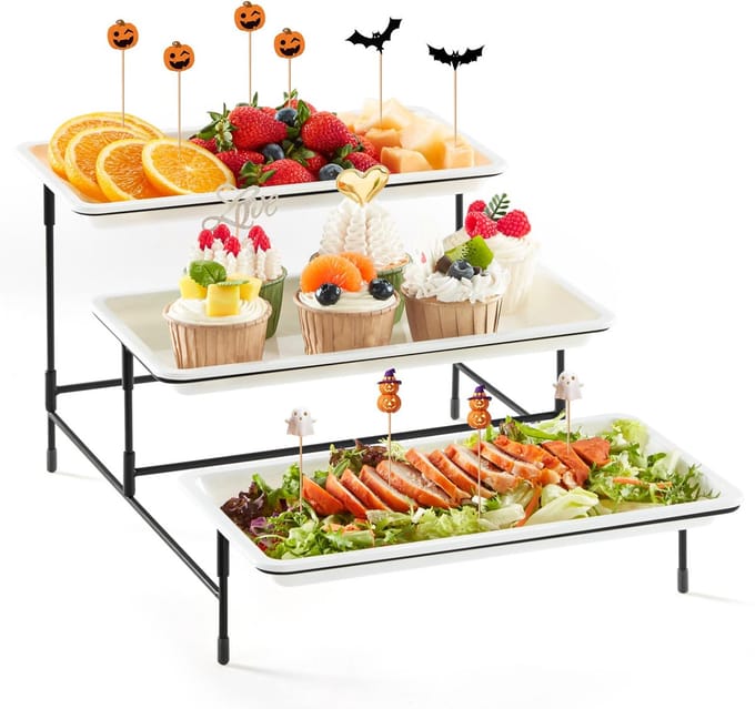 Unyqoos ® Elegant en Functioneel 3-Lagen Serveerschaal voor Feestelijke Presentaties