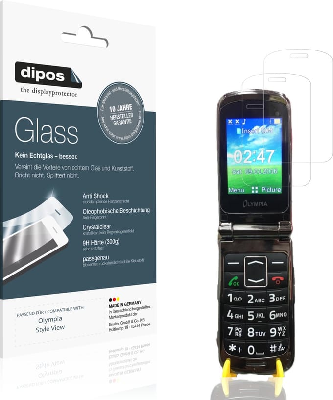 dipos – 2x Pantserfolie geschikt voor Olympia Style View | 9H Screenprotector