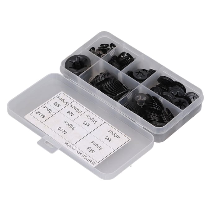 285 stuks Ringen Interne Tandborgmoer M3 M4 M5 M6 M8 M10 M12 Set Kit