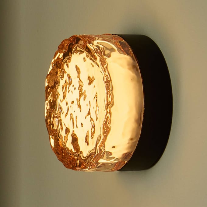 LOOM DESIGN LED wandlamp Otto Ice amber, 13 cm, CCT, IP65