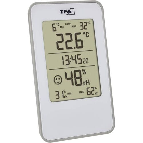 TFA Dostmann Digitales Thermo-Hygrometer 30.5057.02 Thermo- en hygrometer Wit