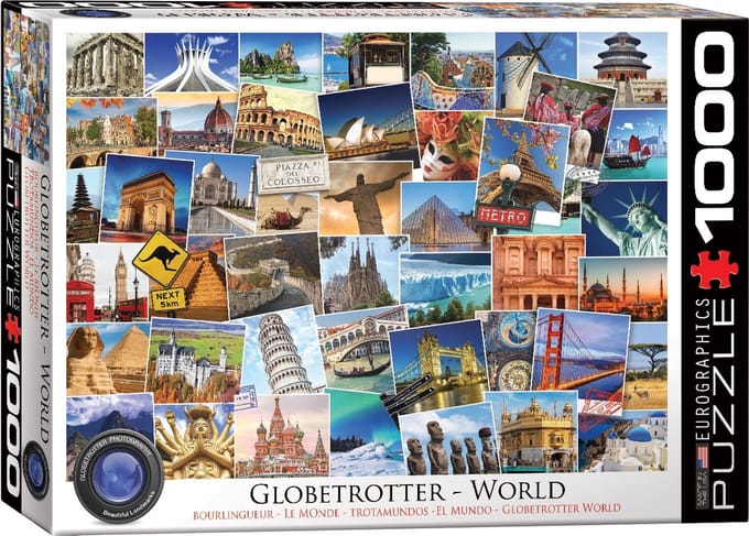 Eurographics - Globetrotter World - 1000 stukjes 68×48cm (b×h) - Legpuzzel
