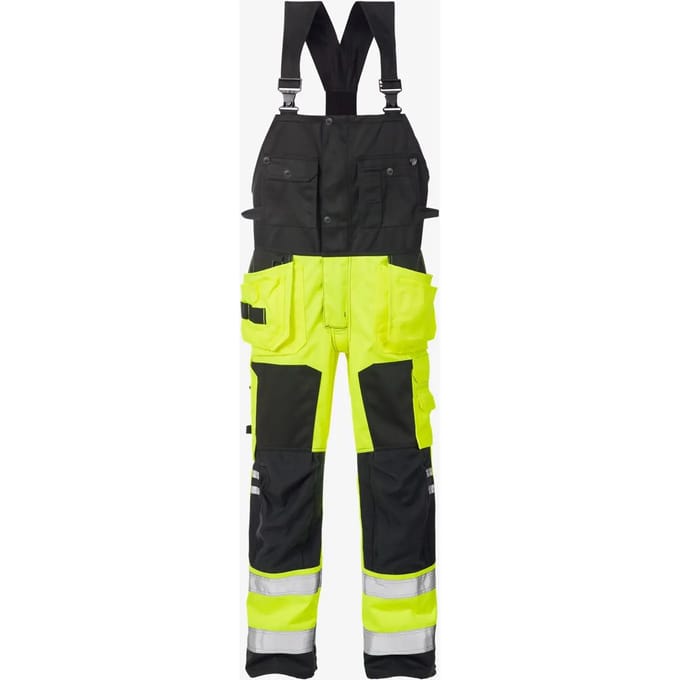 Fristads Hi Vis Amerikaanse Overall Klasse 2 1014 Plu - Hi-Vis geel/zwart - C62