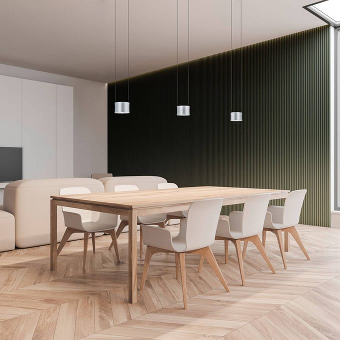 BANKAMP Impulse LED hanglamp 3-lamp nikkel
