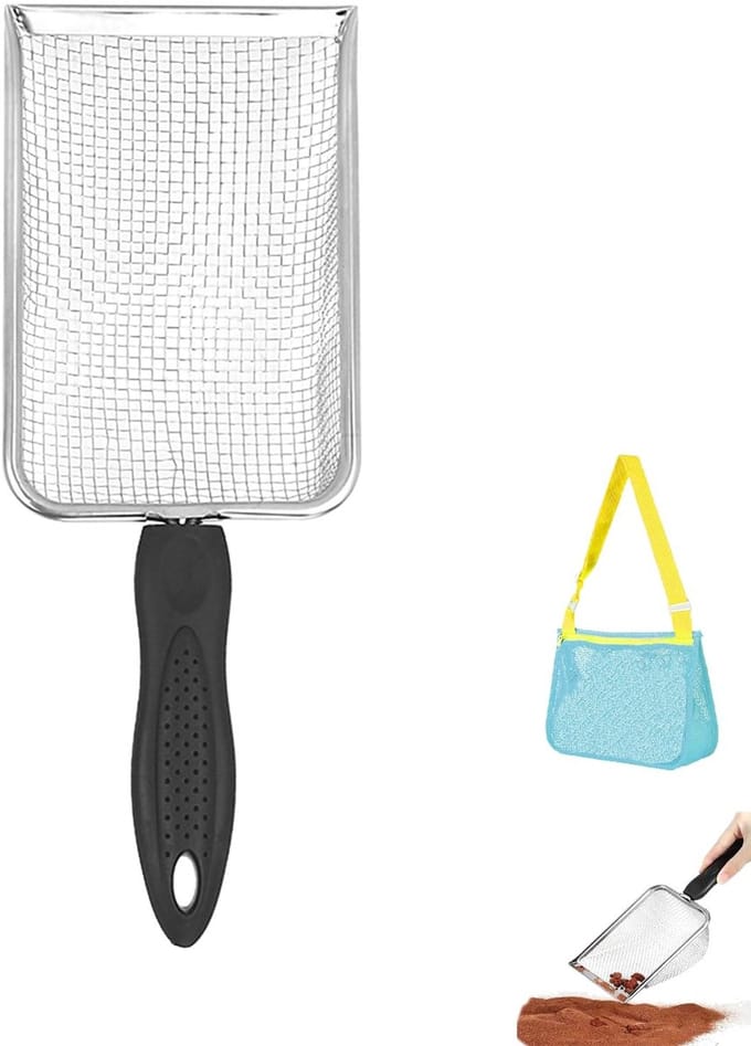 Dailygoods - Kattenbak Schep Stevig, Duurzame Kattenbakschep, Draagbare Schep voor Kattenbakvulling, voor Klonterende Kattenbakvulling