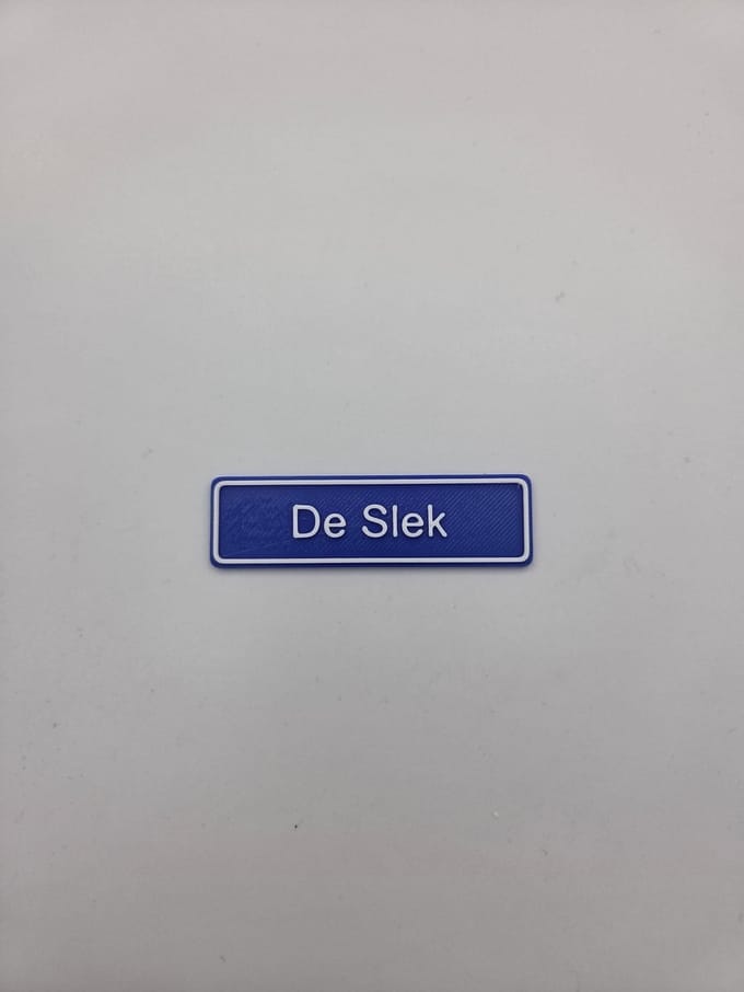 3D plaatsnaam speldje De Slek