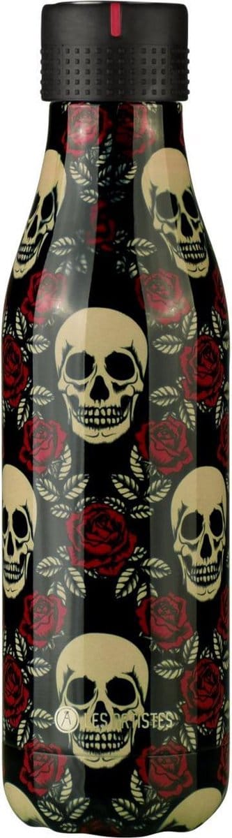 Les Artistes Paris - Drinkfles - Thermosfles - 500ml - Rose & Skull