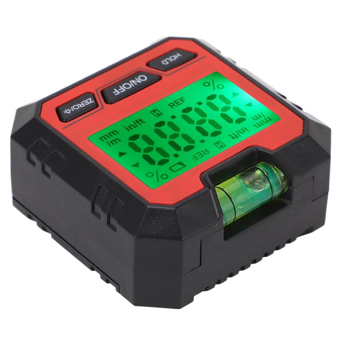 Digitale Waterpas Hoekzoeker Houtbewerking Elektronische Gradenboog met Horizontale Waterpas Rood rood