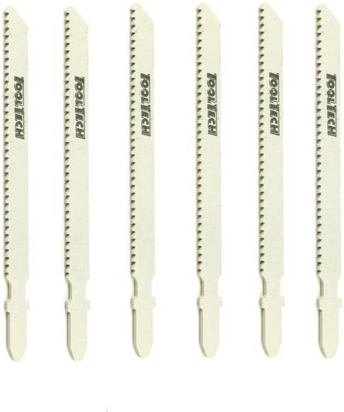 Tooltech Universele decoupeerzaagbladen - T-schacht - Houtbewerking - 6 stuks