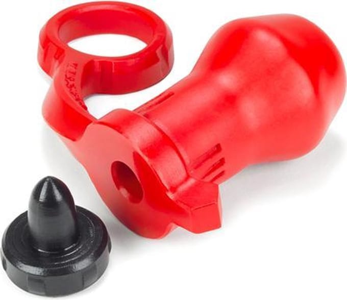 Oxballs - Blaster Asslock - Rood + Stopper - Zwart