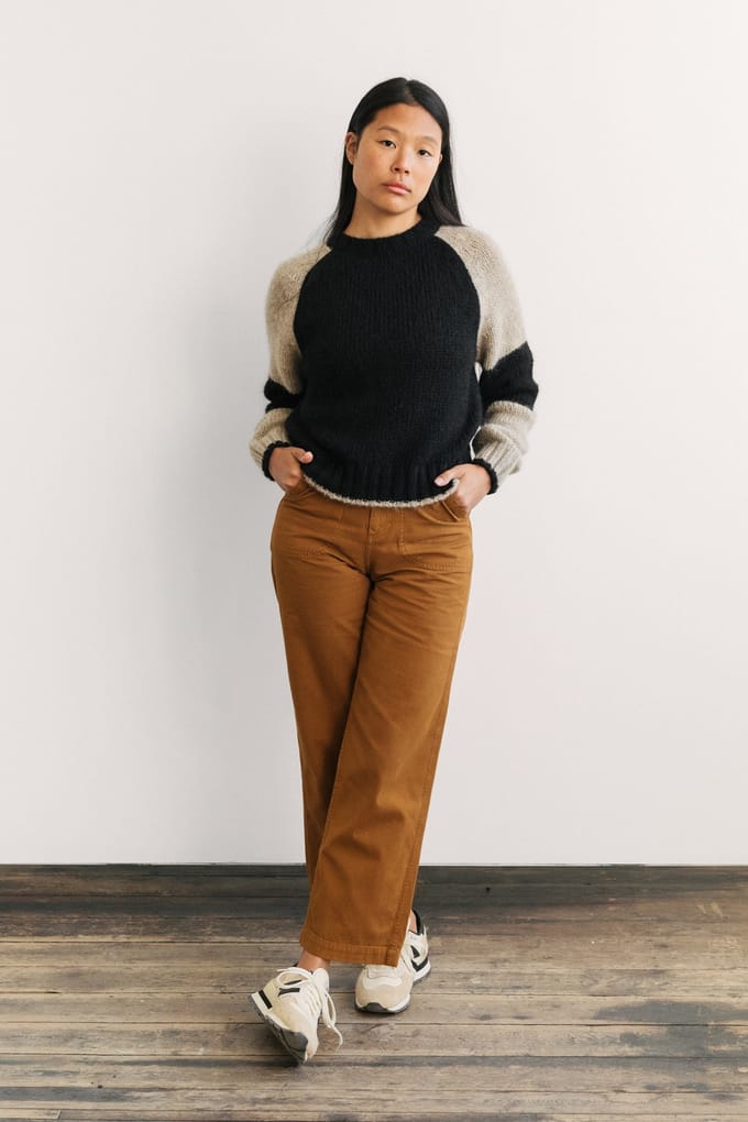 TWOTHIRDS Kikaijima Knit Black/beige Maat: M | Sweaters Outlet | Dames | Zwart