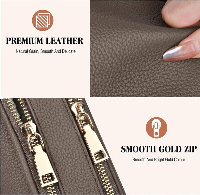 Crossbody tas dames leer, kleine schoudertas