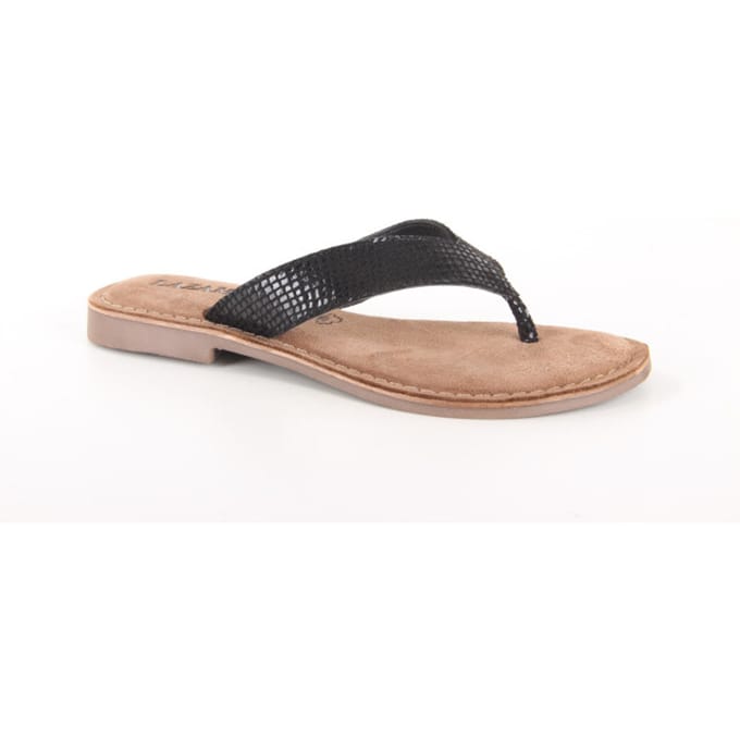 Lazamani 75.481 black dames slippers