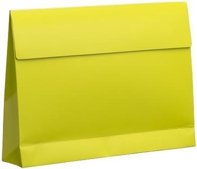 Cadeau envelop glossy, 30x6x22+7cm LIMEGROEN (100 stuks)