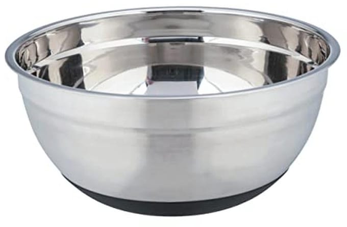 Stainless Steel Bowl 4 Litre with Non-Slip Silicone Base for Outdoor Use