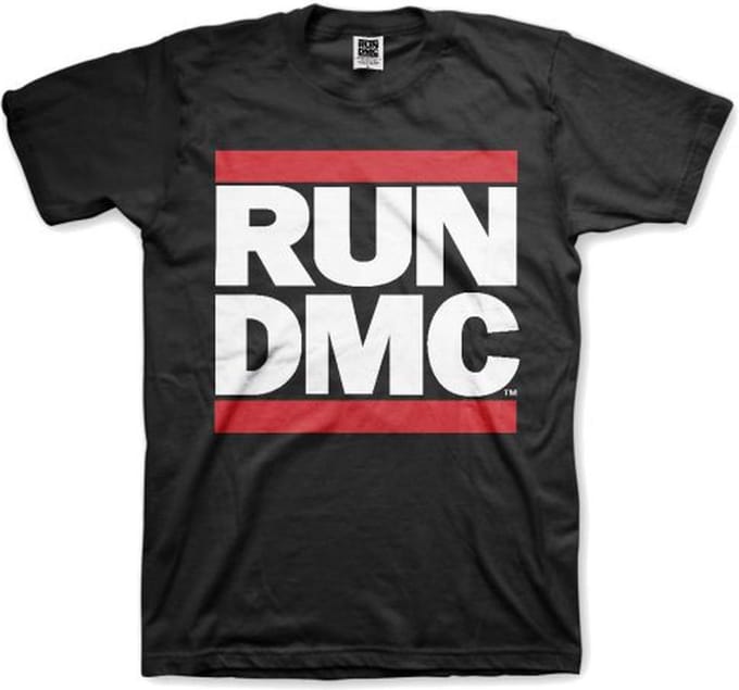 Run DMC - Logo Heren T-shirt - S - Zwart