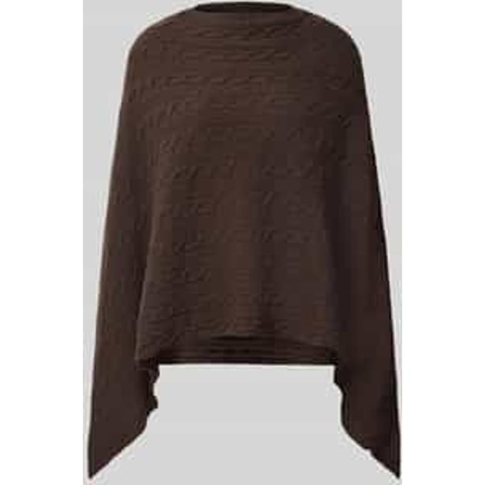 Dames gebreide wol poncho met kabels Gant